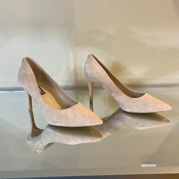 Karl Lagerfeld Shoes - Karl Lagerfeld Royale Blush Suede Pumps - Size 8.5